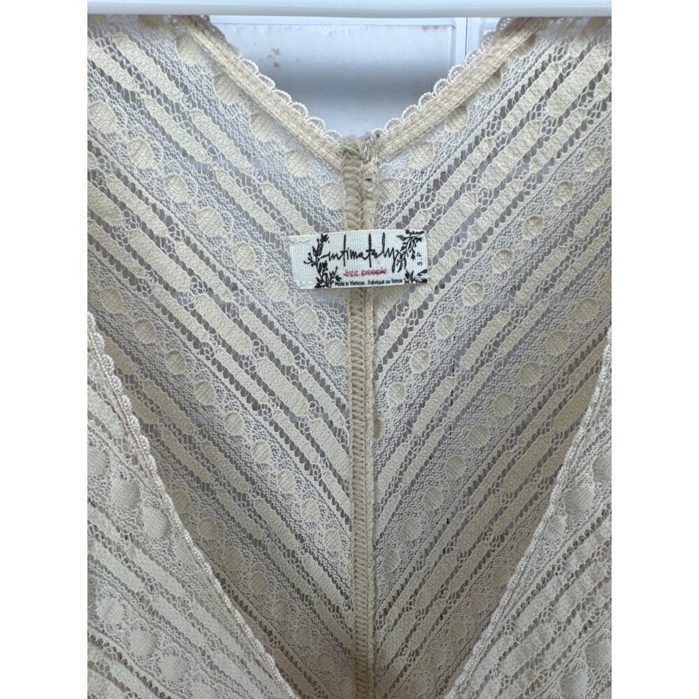 Intimately Free People Cream Lace Low Waisted Mini Dress Women’s - Picture 4 of 7